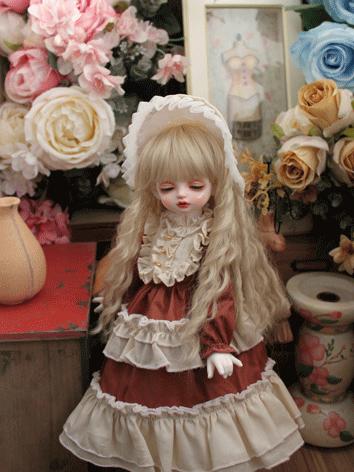 BJD Clothes Girl Brown Western Style Dress for SD/MSD/YOSD Size Ball-jointed Doll