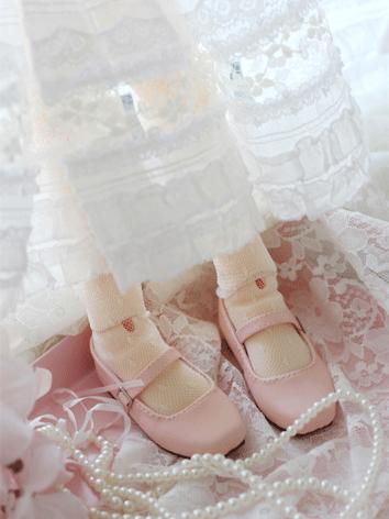 BJD Shoes Girl Pink/White/B...