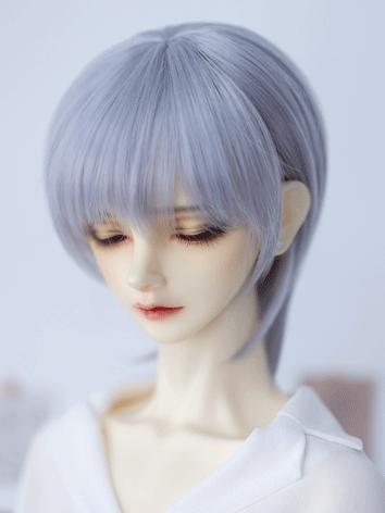 BJD Wig Boy Dusty Blue/Dark Brown/White/Red Short Hair for SD Size Ball-jointed Doll