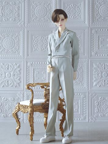 BJD Clothes Boy Gray/White/Black Coat Trousers Suits for SD17/POPO68/70cm/75cm Size Ball-jointed Doll