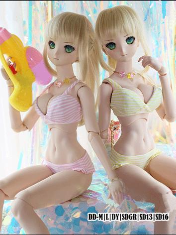 BJD 1/3 Clothes Girl Yellow/Pink Swimsuit for SD/DD Size Ball-jointed Doll