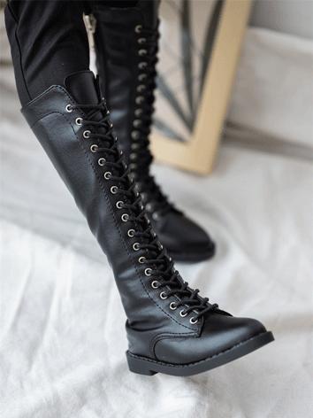 BJD Boy Shoes Black Boots for SD/70cm/75cm Size Ball-jointed Doll