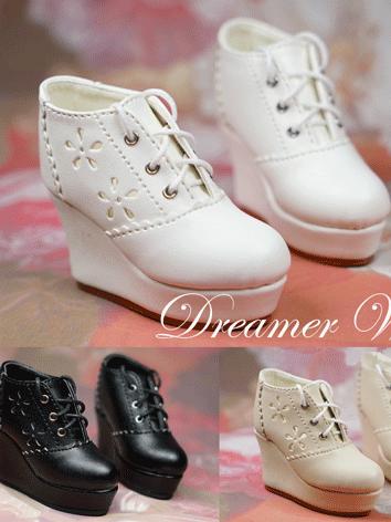 BJD Female/Girl Shoes White/Black/Beige High Heel Shoes for MSD/SD Size Ball-jointed Doll