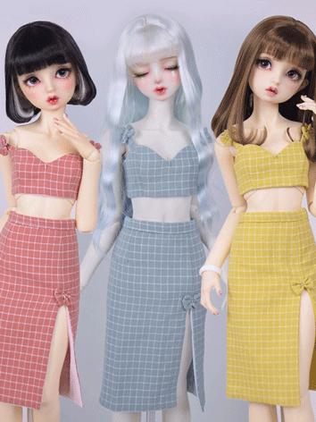 BJD Clothes Girl/Female Red/Blue/Yellow Vest and Skirt Dress Suit for SD/SDGR Size Ball-jointed Doll