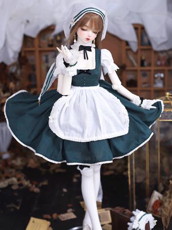 BJD Clothes 1/3 Girl Green Dress Suits for SD/SDGR/62cm Size Ball-jointed Doll