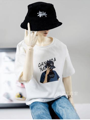 BJD Clothes Boy White/Black Shirt for MSD/SD/POPO68/70cm/SSDF Size Ball-jointed Doll