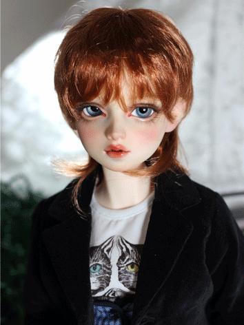 BJD Wig Boy Orange Short Hair for MSD Size Ball-jointed Doll