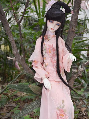 BJD Clothes Girl/Female Pink Antique Dress Suit for MSD/MDD/SD/DD/DDS/65CM Ball-jointed Doll