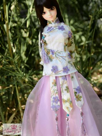 BJD Clothes Girl/Female Purple Antique Dress Suit for MSD/MDD/SD/DD/DDS/65CM Ball-jointed Doll