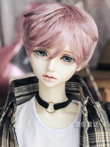BJD Wig Boy Purple/Pink Short Hair 1/3 1/4 1/6 Wig for SD/MSD/YSD Size Ball-jointed Doll