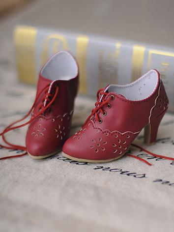 BJD 1/3 Girl Black/Red Shoes High-heeled Shoes for SD/DD/DELF/SDF Size Ball-jointed Doll