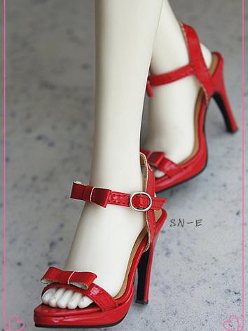 BJD Shoes Red High-heeled S...