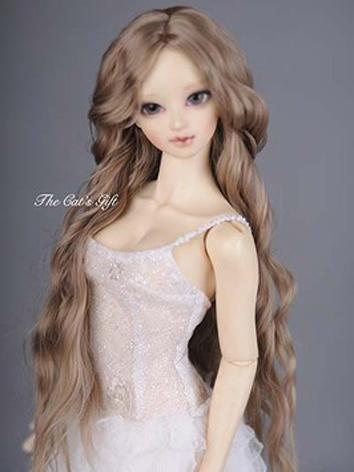 BJD Girl Retro Long Curly Hair Wig for SD Size Ball-jointed Doll