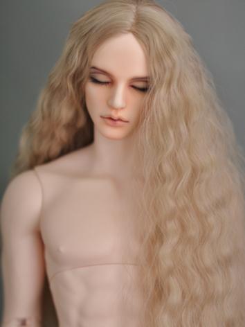 BJD Wig Gold Long Curly Hair for SD Size Ball-jointed Doll