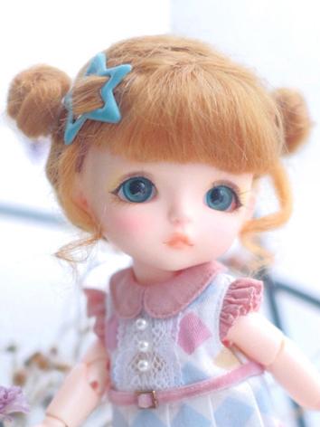 BJD Wig Meatball Hair for 1/8 BB Size Ball-jointed Doll