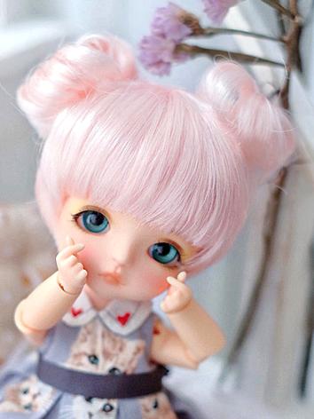 BJD Wig Double Meatball Hair for 1/8 Size Ball-jointed Doll