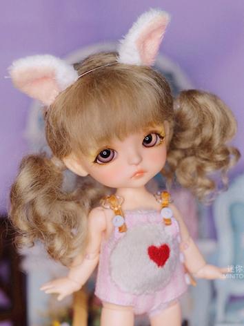 BJD Wig Double Ponytail Curls for 1/8 Size Ball-jointed Doll