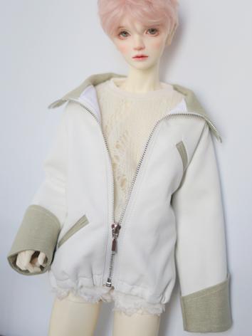 BJD Coat Lapel Raglan Sleeves Leather Jacket A391 for SD/70cm Size Ball-jointed Doll