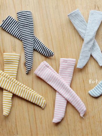 BJD Clothes Striped High Socks for YOSD/MSD Size Ball Jointed Doll
