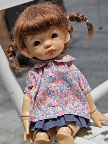 BJD Clothes Short-sleeved Floral Shirt for YOSD Size Ball Jointed Doll