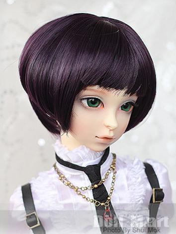 BJD Wig Purple/Light Gold Short Hair for SD/MDD Size Ball Jointed Doll