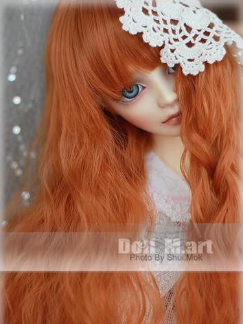BJD Wig Orange/Light Gold Curly Hair for 1/4 MSD Size Ball Jointed Doll