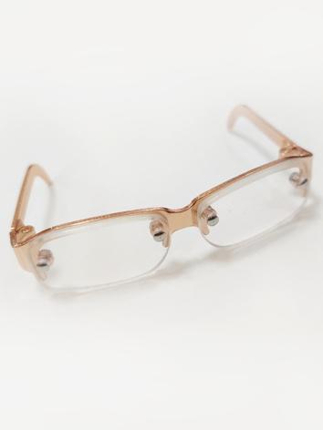 BJD Transparent Lens Metal Half-rim Glasses for SD/70CM Size Ball Jointed Doll