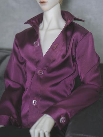 BJD Clothes Purple Slim-fit Satin Shirt for SD/70CM Size Ball Jointed Doll