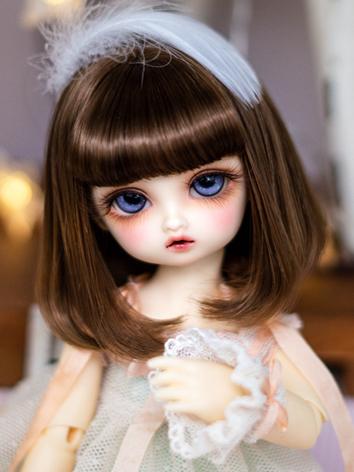 BJD Wig Short Hair Curled Inward for YOSD/MSD Size Ball Jointed Doll