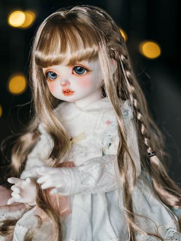 BJD Wig Micro-curly Braid Long Hair for SD/MSD Size Ball Jointed Doll
