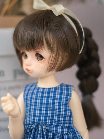 BJD Wig Single Ponytail Braid Hair for YOSD/MSD Size Ball Jointed Doll