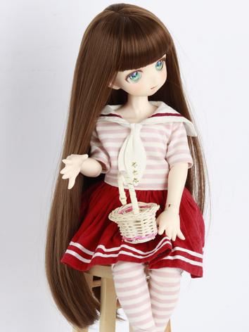BJD Wig Long Hair with Neat Bangs for SD Size Ball-jointed Doll
