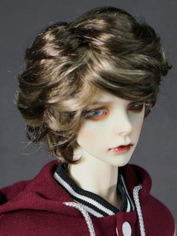 BJD Wig Boy Mixed Brown Short Hair for MSD Size Ball-jointed Doll