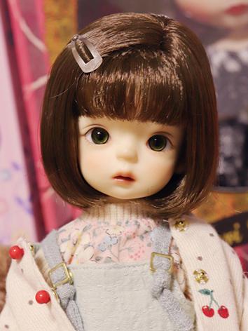 BJD Wig Girl Short Bob Hair for MSD Size Ball-jointed Doll