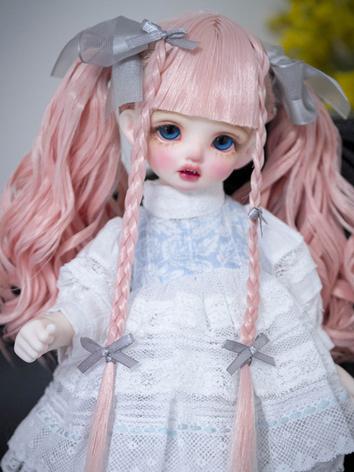 BJD Wig Girl Double Ponytail Braids Hair for MSD/YOSD Size Ball-jointed Doll