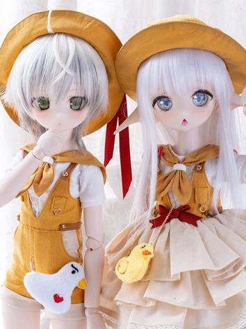 BJD Clothes Boy/Girl Yellow Outfit for MSD/MDD Size Ball-jointed Doll