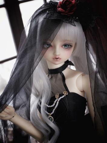 BJD Clothes Black Elegant Gauze Dress for SDGR/SD16/IP Size Ball-jointed Doll