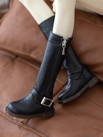 BJD Shoes Black Zipper Boots for SD/70cm Size Ball-jointed Doll