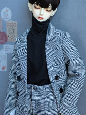 BJD Clothes Male Plaid Jacket and Pants for 70cm Size Ball-jointed Doll