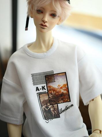 BJD Clothes Loose Printed T-shirt for SD/70cm/SSDF Size Ball-jointed Doll