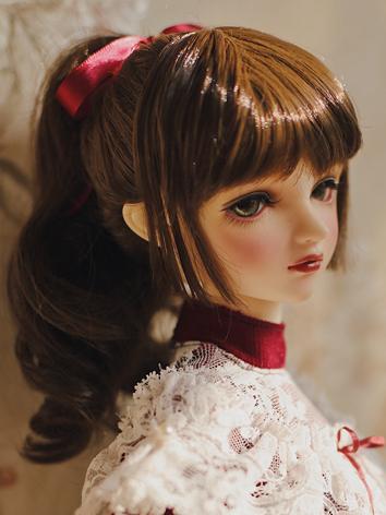 BJD Wig Girl Single Ponytail Hair for SD/MSD/YOSD Size Ball-jointed Doll