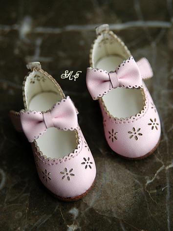 BJD Shoes Girl Carved Leather Shoes for YOSD Size Ball-jointed Doll