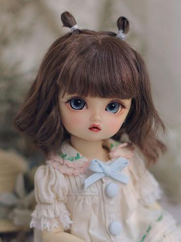 BJD Wig Girl Cute Brown Hair for YOSD 1/8 Size Ball-jointed Doll
