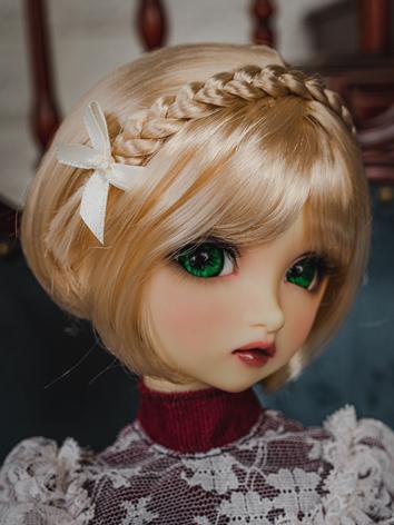 BJD Wig Girl Brown/Gold Short Hair for SD/MSD/YOSD Size Ball-jointed Doll