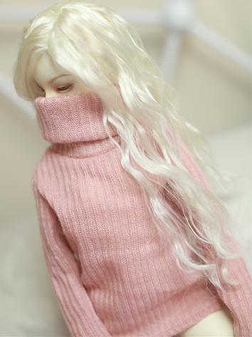 BJD Clothes Pink Striped Turtleneck Sweater for SD Size Ball-jointed Doll