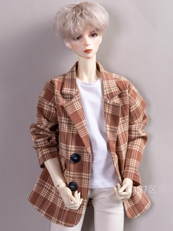 BJD Coat Male Plaid Blazer for MSD/SD/70cm Size Ball-jointed Doll