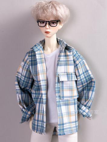 BJD Clothes Retro Plaid Shirt Jacket for MSD/SD/70cm Size Ball-jointed Doll