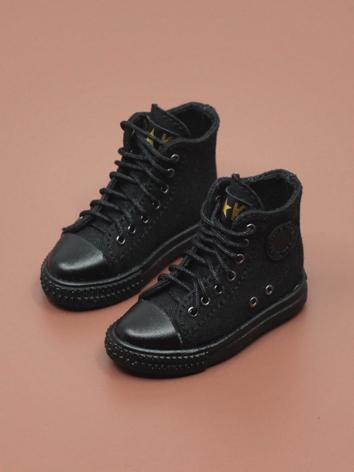 BJD Shoes Black High-top Ca...