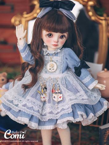 BJD Clothes Girl Blue Dress Set for YOSD Size Ball-jointed Doll