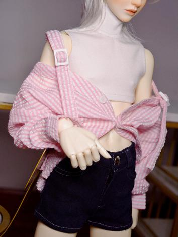 BJD Clothes Pink/Blue Shirt Shorts Suit for SD/SD13/POPO68 Size Ball-jointed Doll